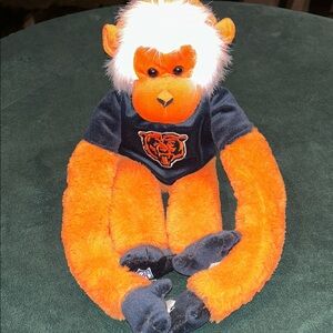 NFL Chicago Bears Plush Orange Monkey with Team Jersey